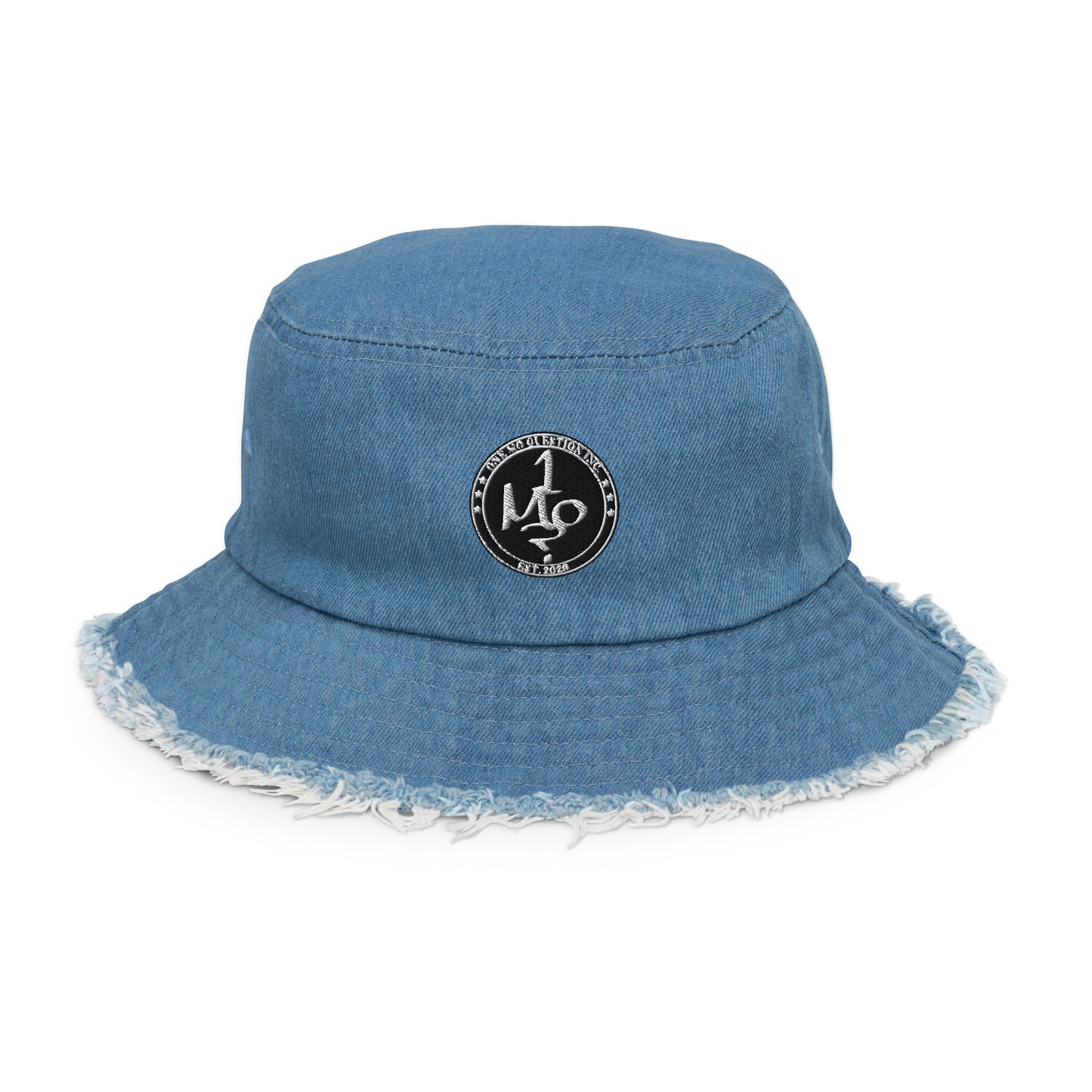 1 Mo? Distressed Bucket Hat