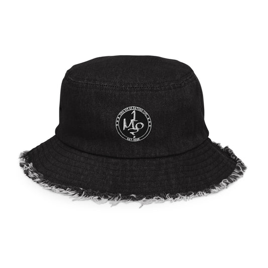 1 Mo? Distressed Bucket Hat